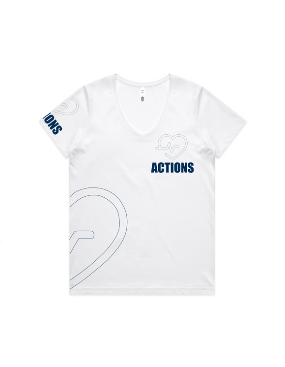 ACTIONS Wo's Maple V Neck Tee