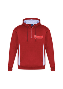 Adults Red Half Zip Hoodie